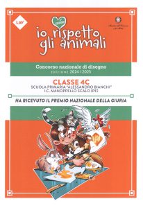 Attestato premio nazionale della giuria classe 4C